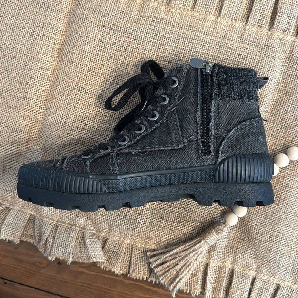 Blowfish Black High-Top Canvas Sneakers - Picture 3 of 3